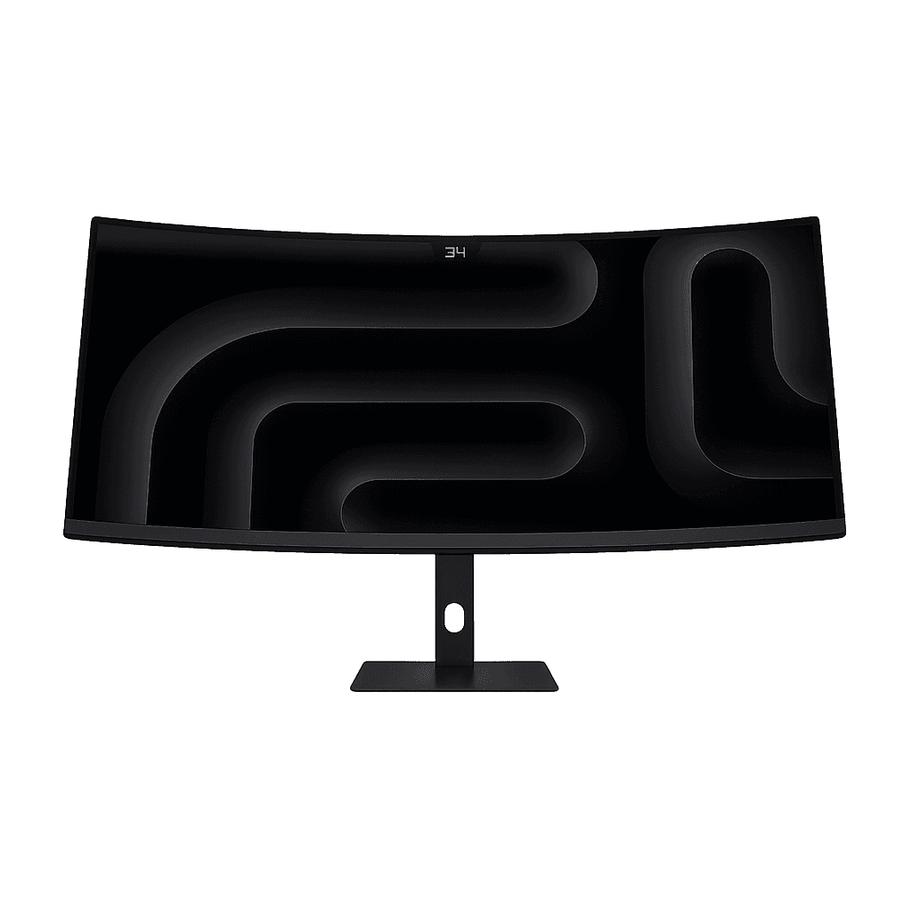 34" 4K Curved Monitor - Premium Workstation Rental Bali